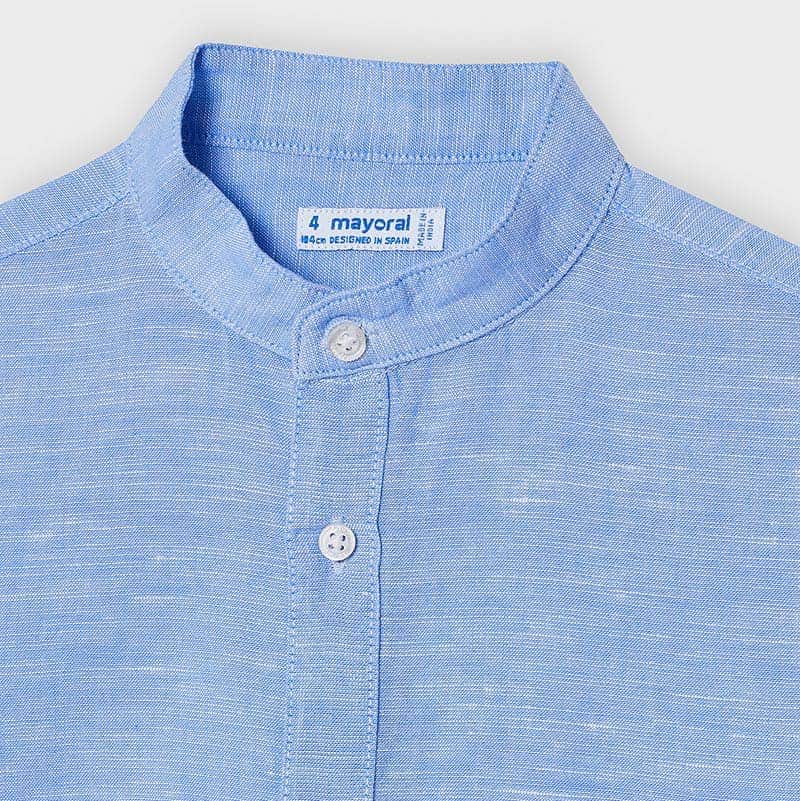 Camisa m/c lino c/mao