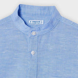 Camisa m/c lino c/mao