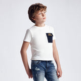 Camiseta bolsillo combinado