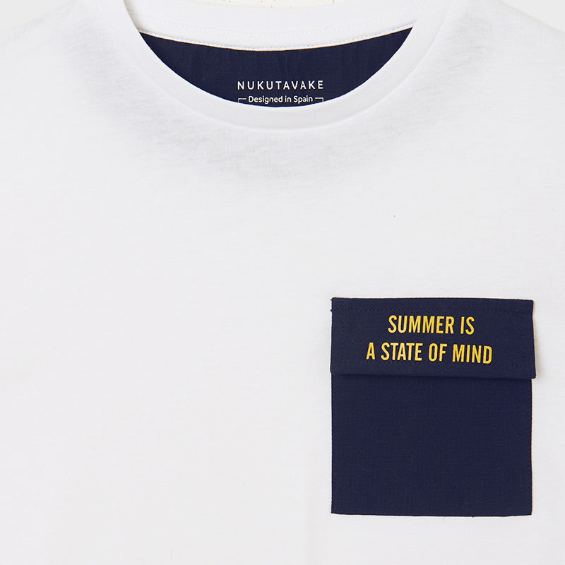 Camiseta bolsillo combinado