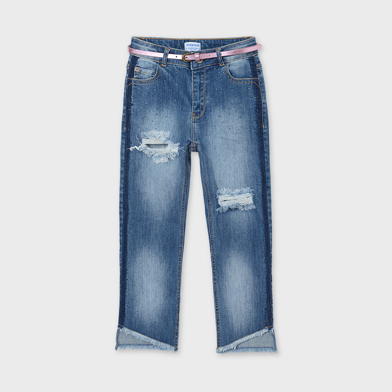 Pantalon slim cropped tejano