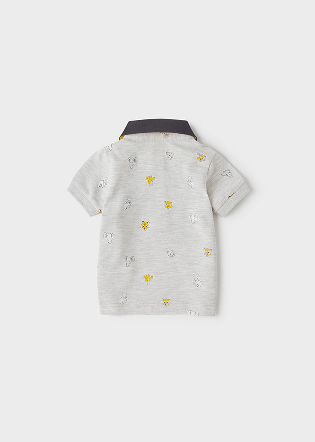 Polo m/c microestampado