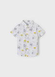 Camisa m/c estampado grande