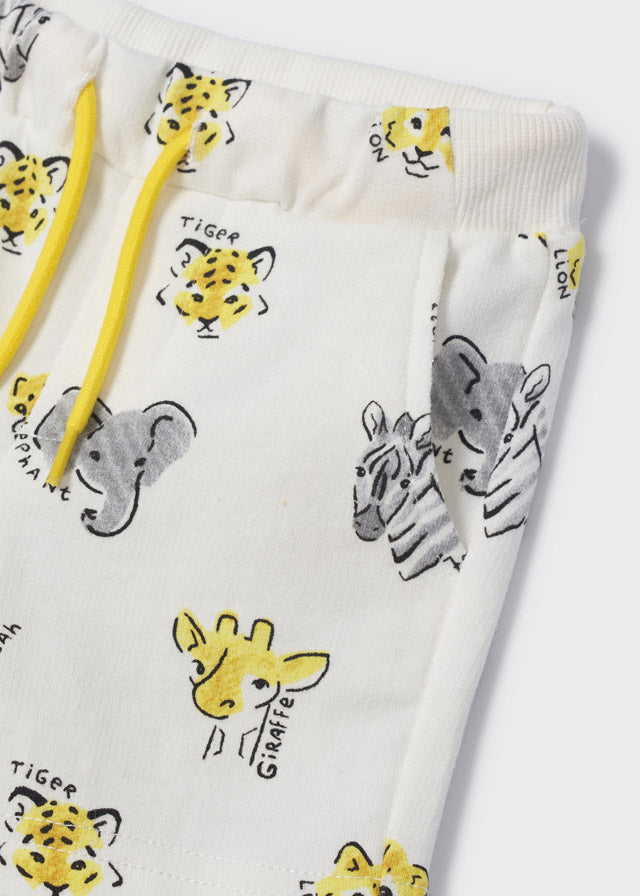 Bermuda felpa estampada