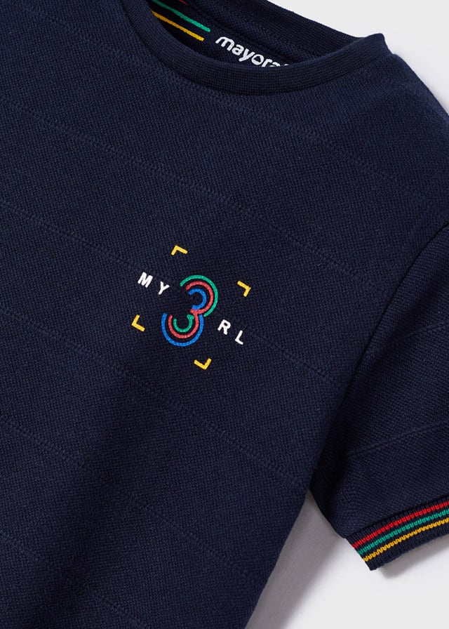 Camiseta m/c granito relieve