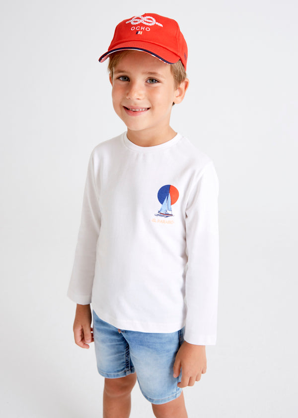 Camiseta m/l bordados isla