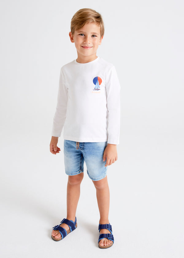 Camiseta m/l bordados isla