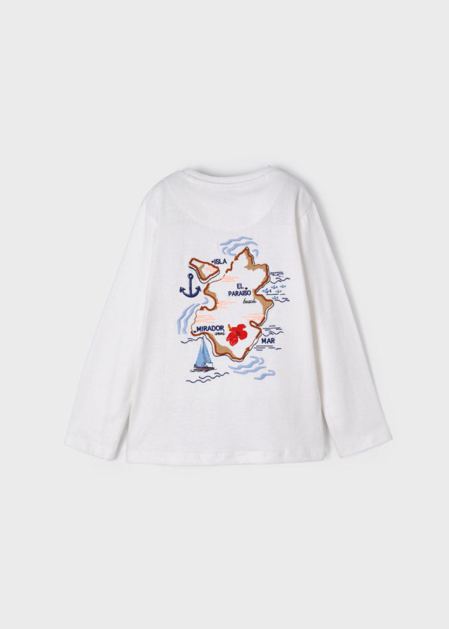 Camiseta m/l bordados isla
