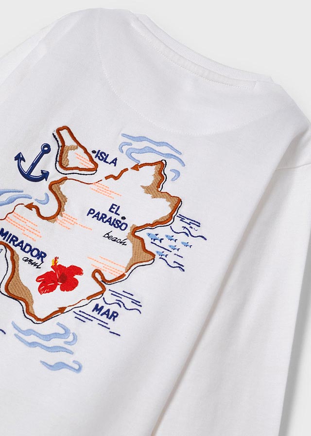 Camiseta m/l bordados isla