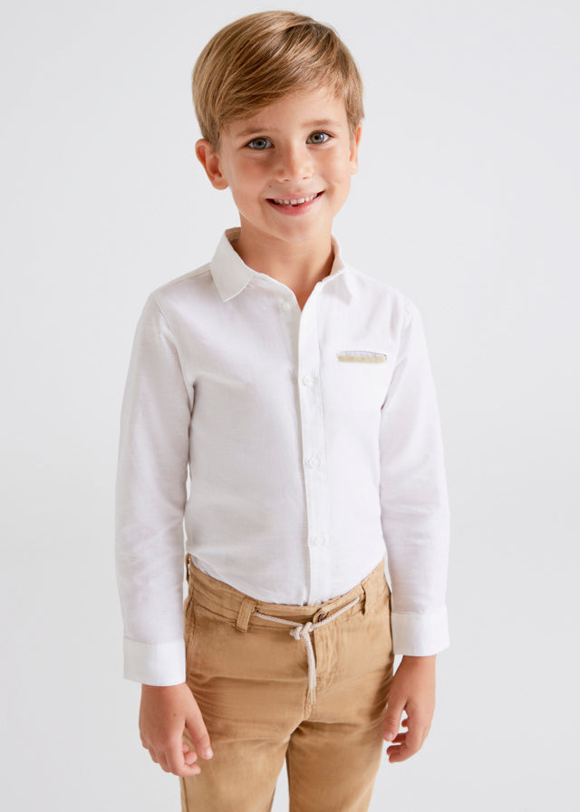 Camisa m/l lino tailoring