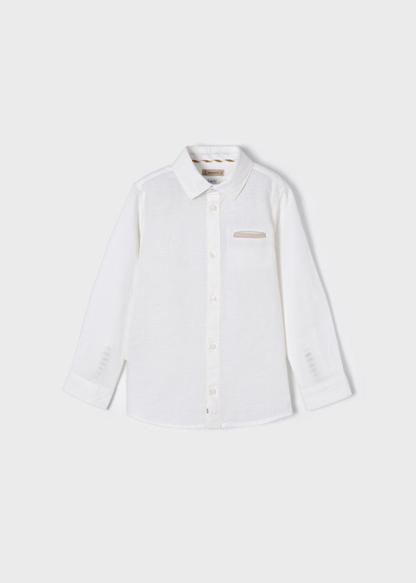 Camisa m/l lino tailoring