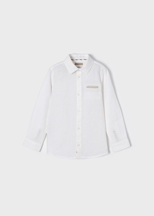 Camisa m/l lino tailoring