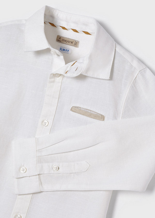 Camisa m/l lino tailoring