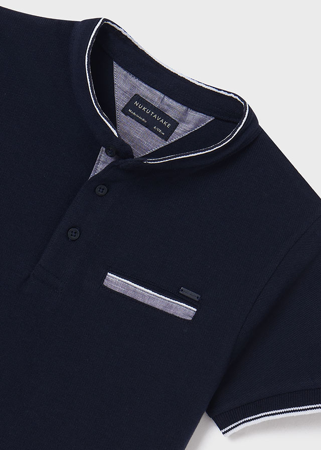 Polo m/c cuello contraste