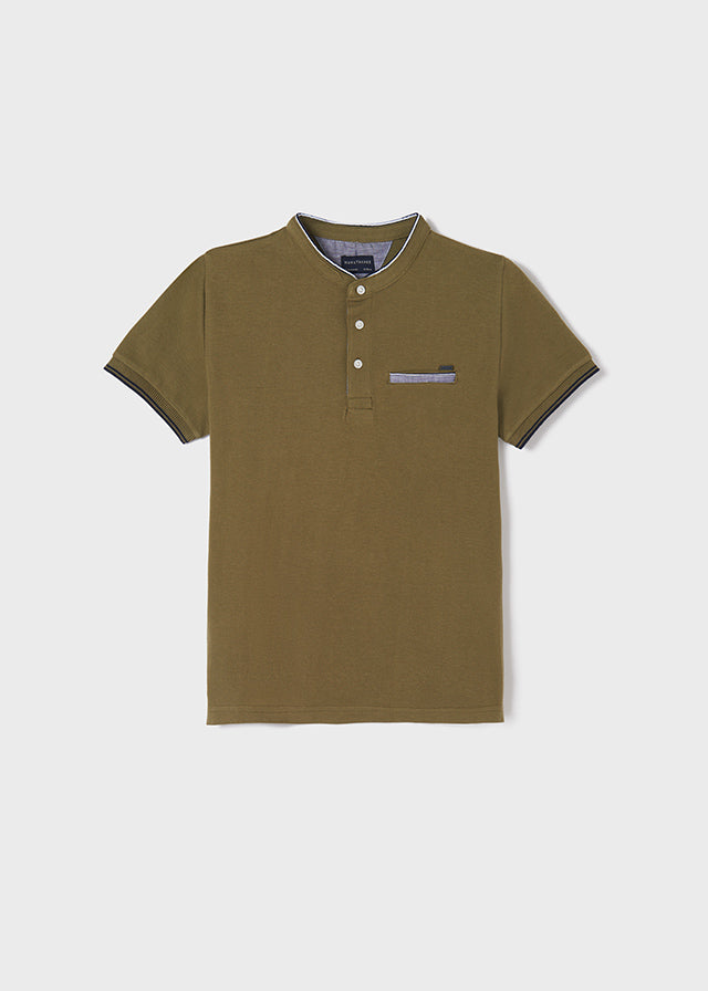 Polo m/c cuello contraste