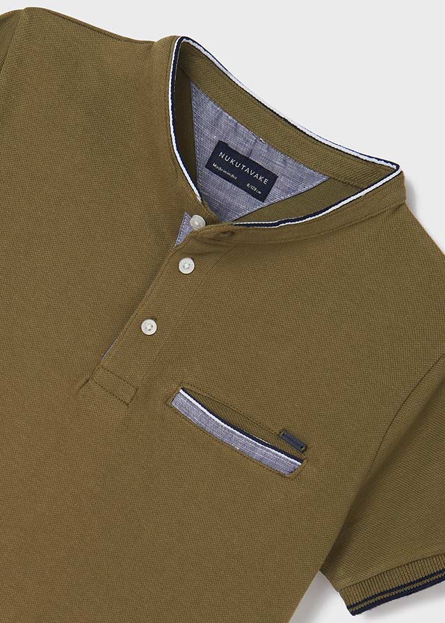 Polo m/c cuello contraste