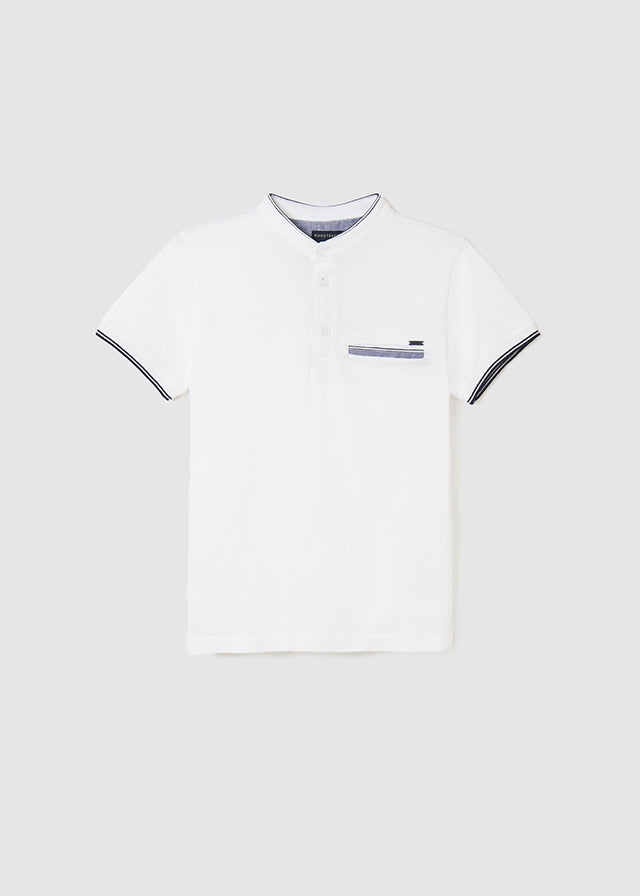Polo m/c cuello contraste