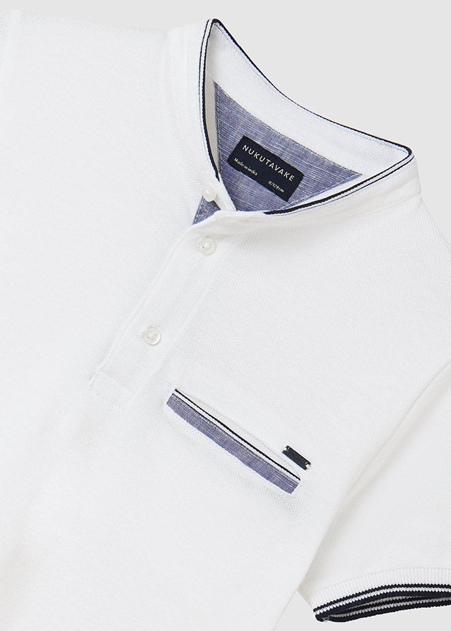 Polo m/c cuello contraste