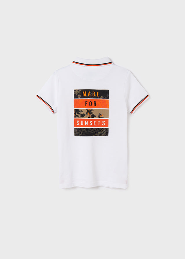 Polo m/c print espalda
