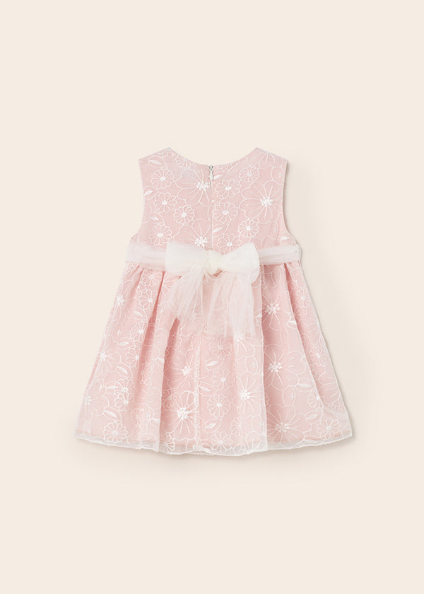 Vestido organza bordada