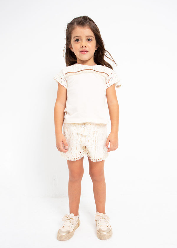 Pantalon corto punto crochet