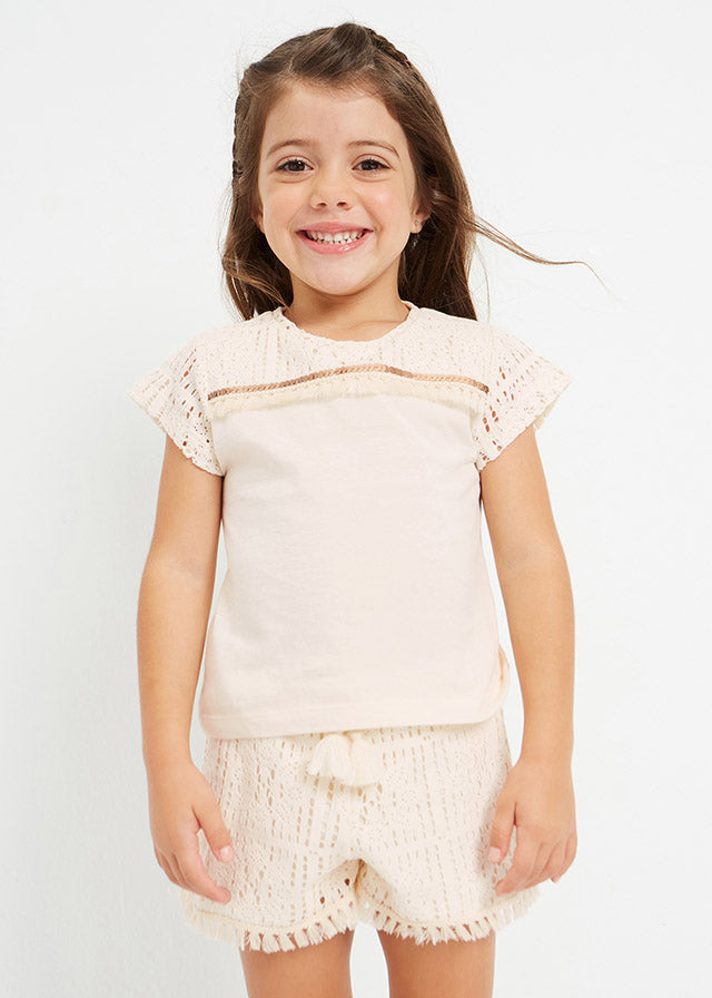 Pantalon corto punto crochet