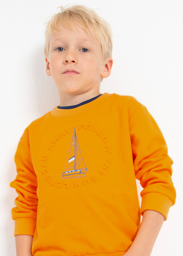 Pullover serigrafia embossed