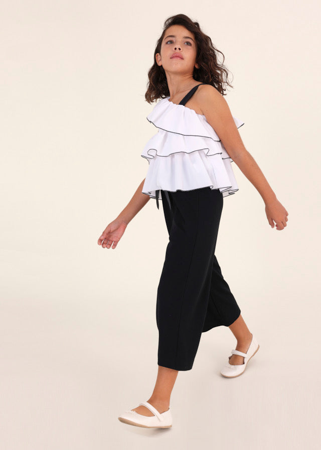 Pantalon cropped punto roma