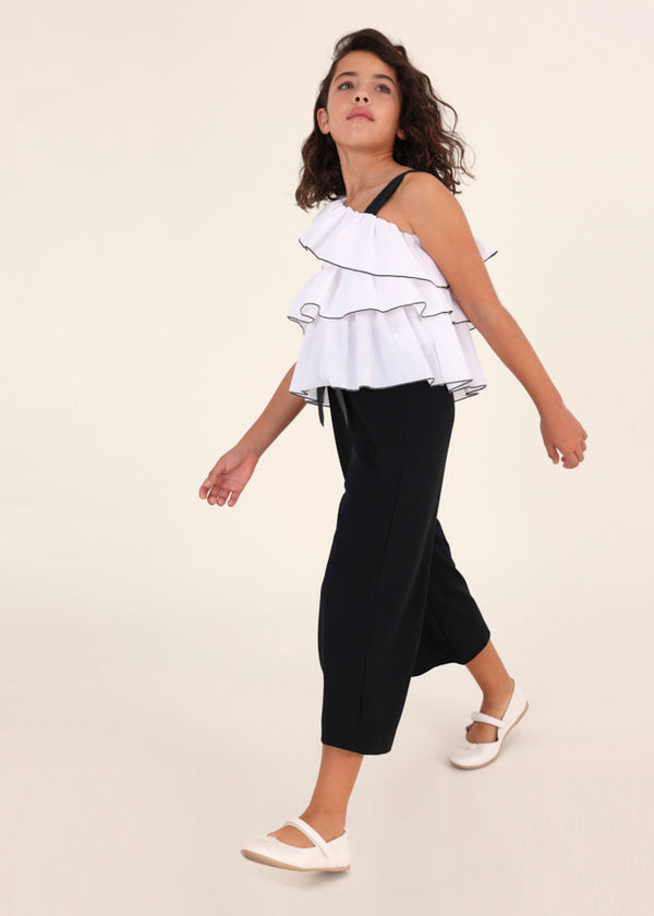 Pantalon cropped punto roma