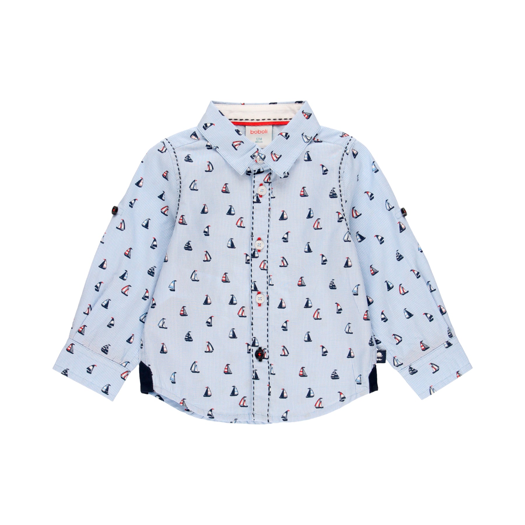 Conjunto camisa popelín veleros y bermuda satén elástico