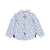 Conjunto camisa popelín veleros y bermuda satén elástico