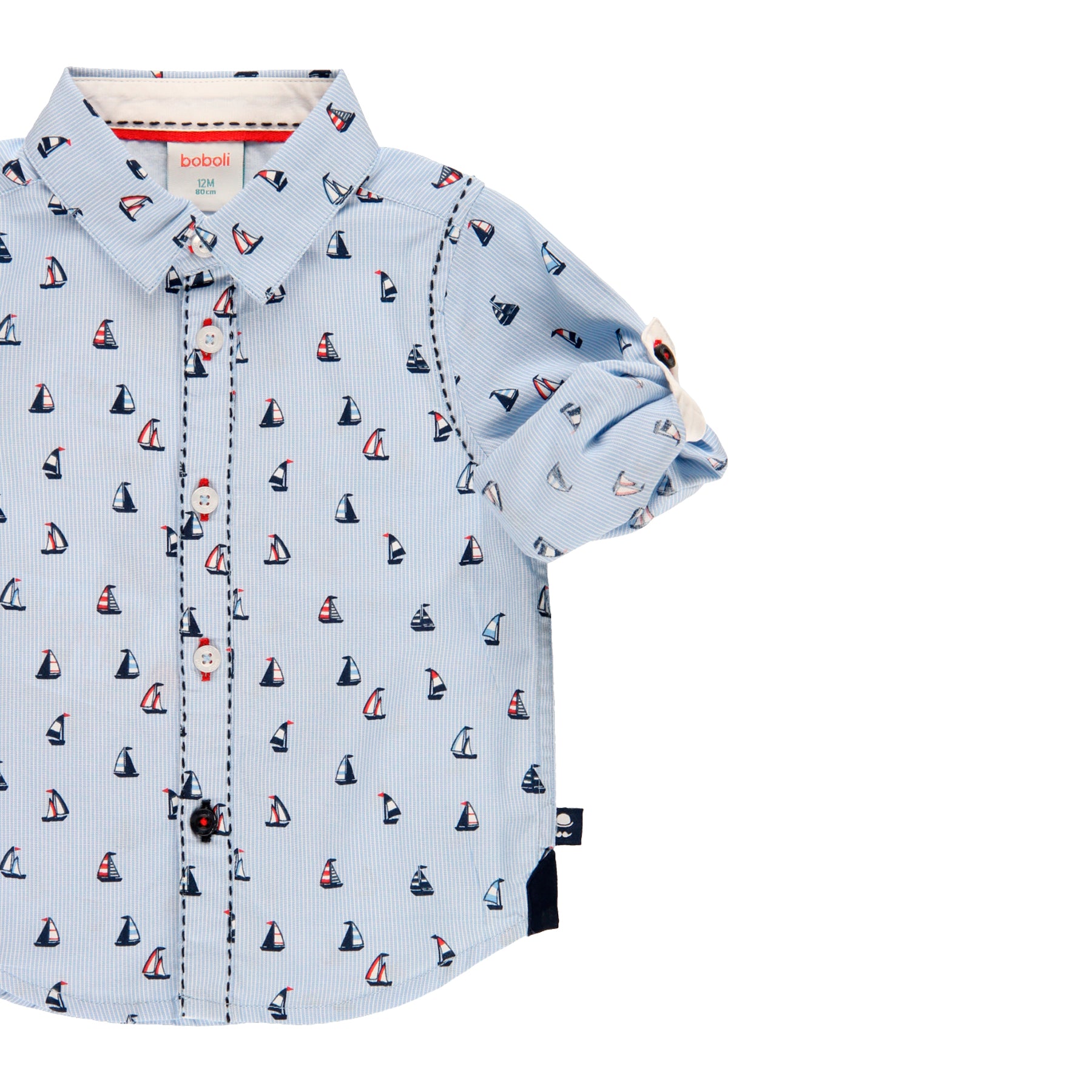 Conjunto camisa popelín veleros y bermuda satén elástico