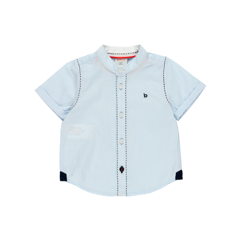 Conjunto camisa fil a fil m/c y bermuda satén elástico
