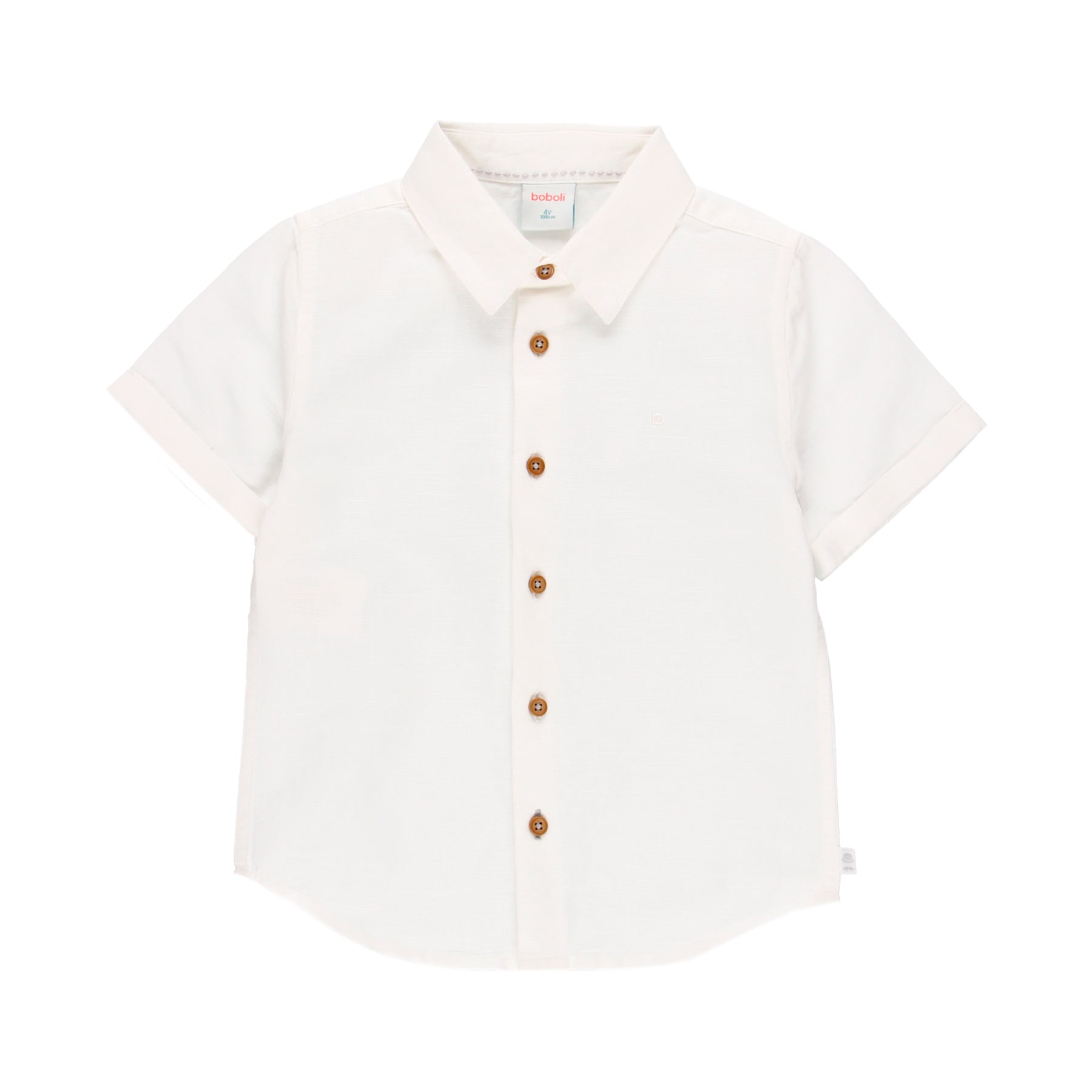 Camisa lino manga corta de niño