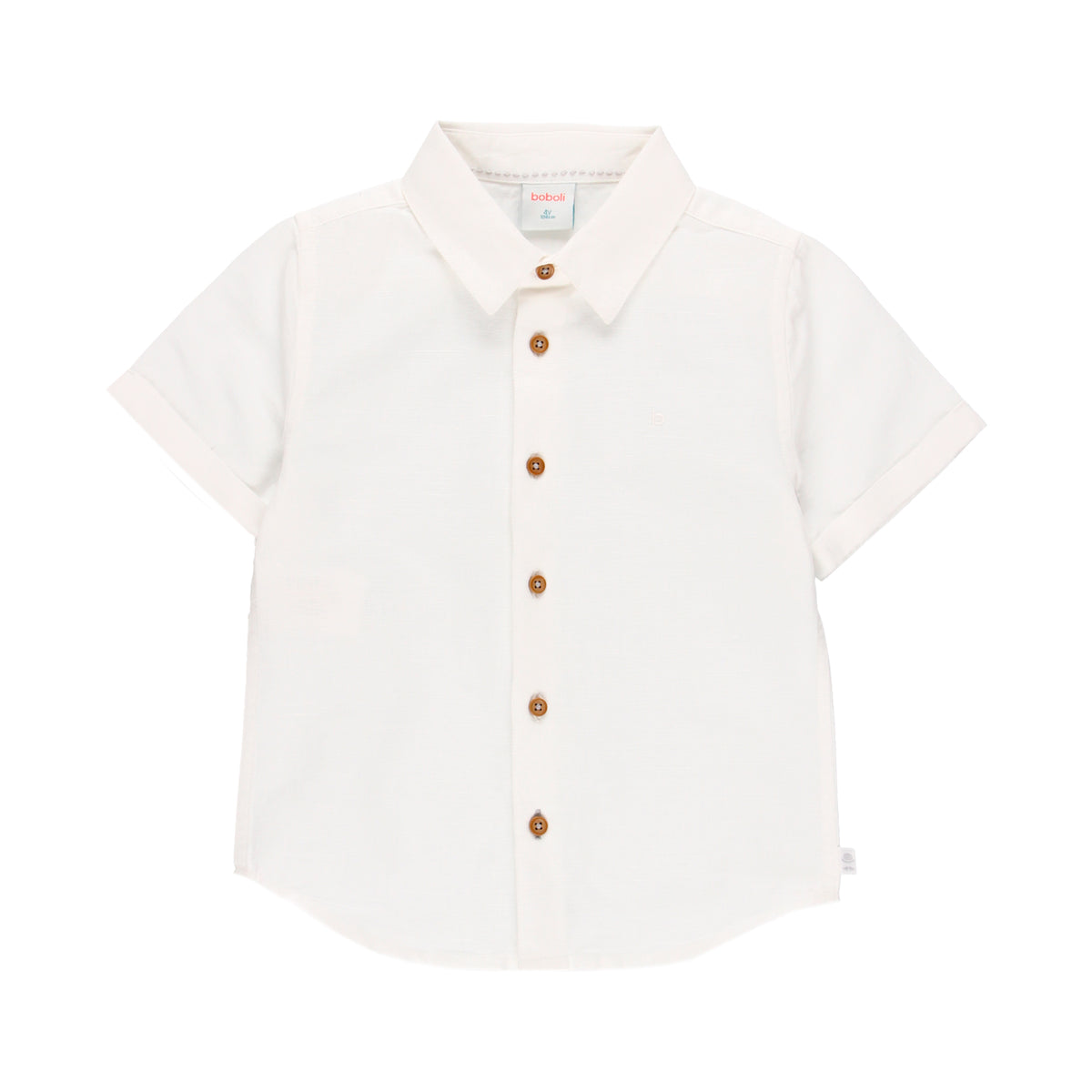 Camisa lino manga corta de niño