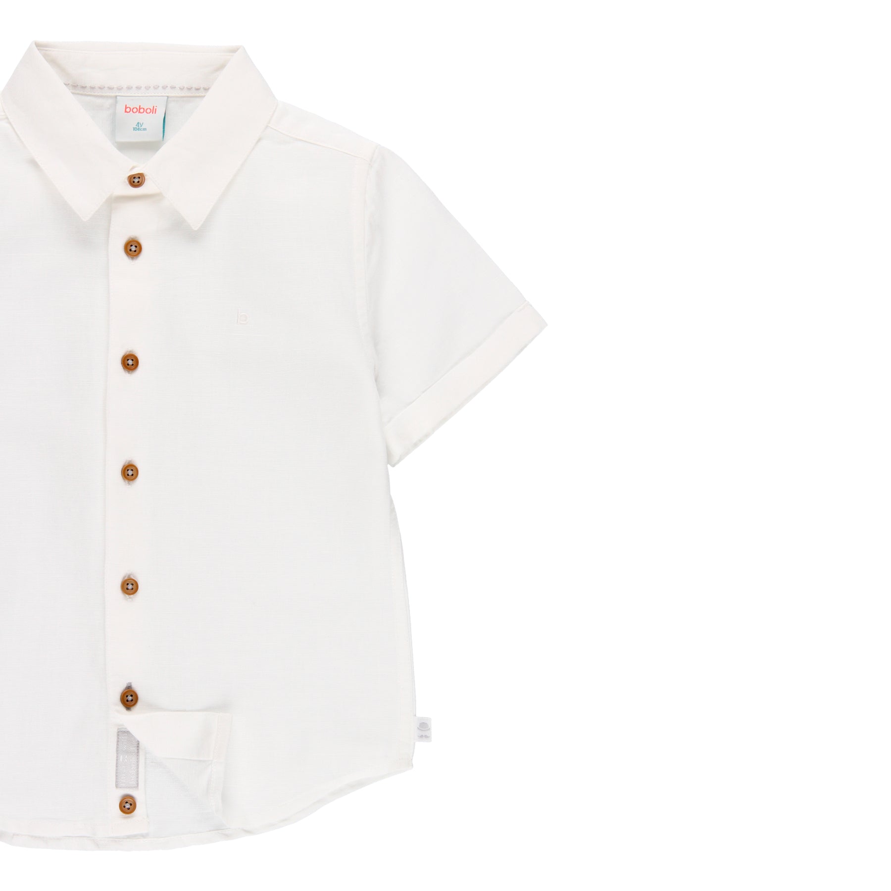 Camisa lino manga corta de niño