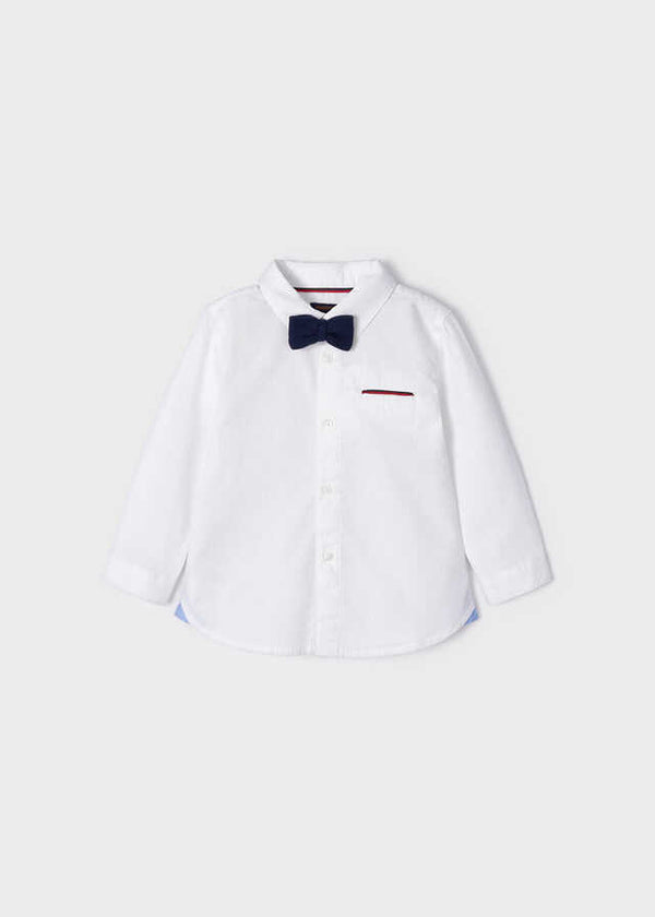 Camisa m/l vestir pajarita