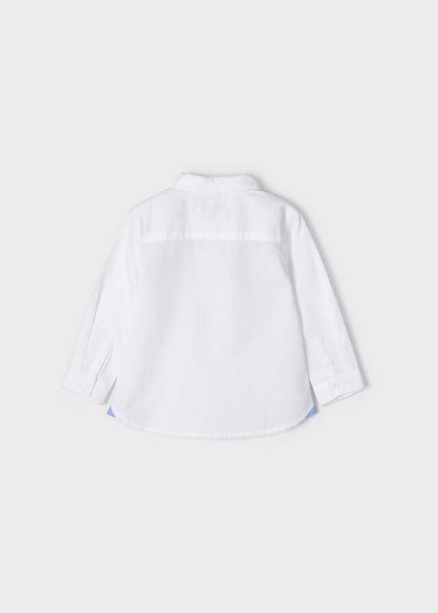 Camisa m/l vestir pajarita