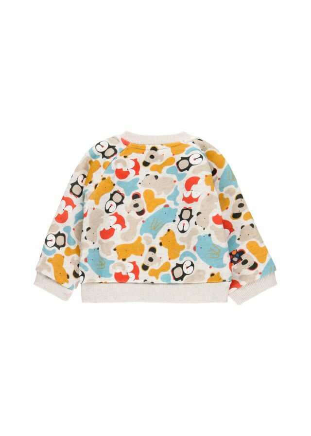 Conjunto sudadera felpa estampada y pantalon franela punto
