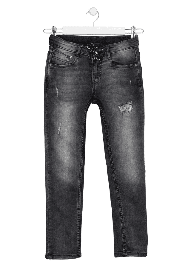 Pantalon felpa efecto denim