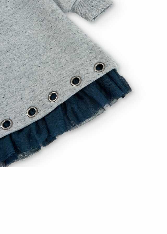 Vestido felpa con tul con leotardo basico 