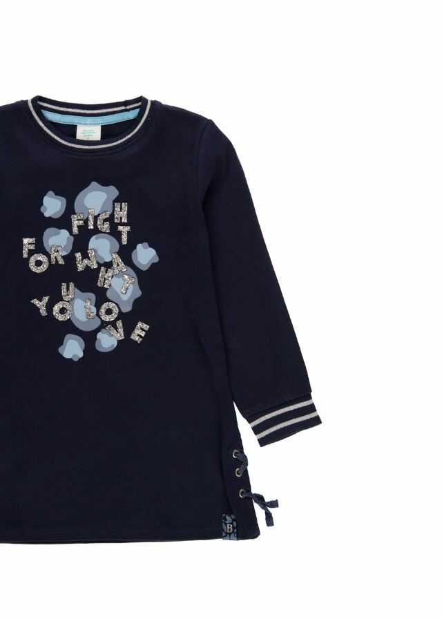 Vestido interlock con leotardo chapitas 