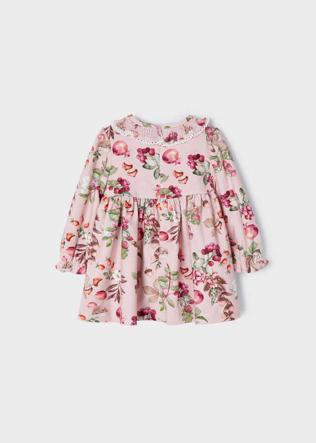 Vestido pana estampada