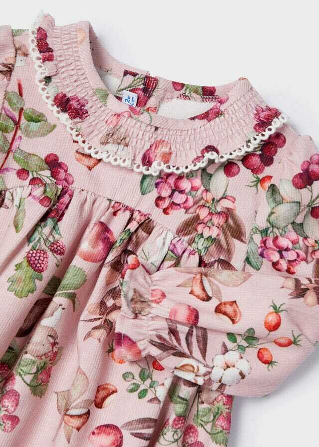 Vestido pana estampada