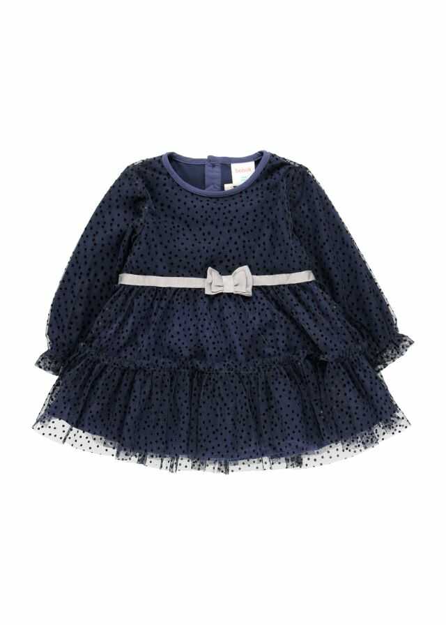 Vestido tul topitos con leotardo canale lurex 